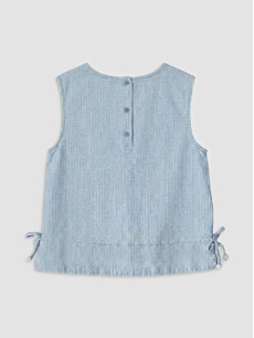 LCW Kids İndigo Çizgili Kız Çocuk Jean Bluz - S6Y380Z4-311 | LCW