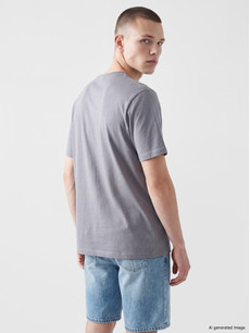 XSIDE Crew Neck Short Sleeve Printed Combed Cotton Men's T-shirt