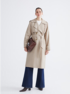 LCWAIKIKI Classic Women's Double-Breasted Trench Coat - S61955Z8
