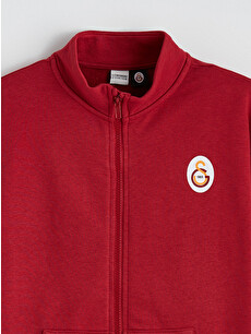 LCW Kids Dik Yaka Galatasaray Baskılı Erkek Çocuk Fermuarlı