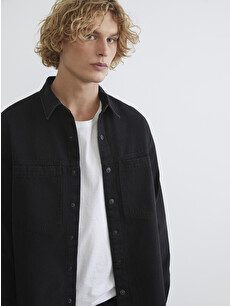 LCW Jeans Men's Loose Fit Denim Shirt - S64039Z8-326 | LC Waikiki