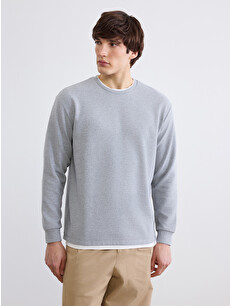 XSIDE Layered Look Crew Neck Men's Sweatshirt - S64902Z8-LAL | LC