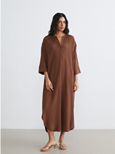LCW Modest Notch Neck Dress - S64953Z8-ZTU | LC Waikiki