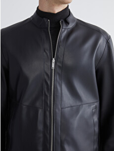 SOUTHBLUE Mock Neck Men's Faux Leather Jacket - S65211Z8-CVL | LC