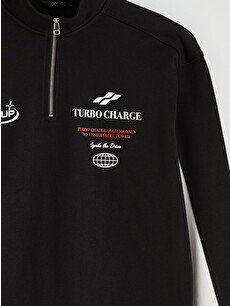 XSIDE Half-Zip Mock Neck Printed Men's Sweatshirt - S65324Z8-CVL