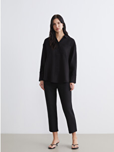 LCW Comfort Textured Women's Shirt - S65466Z8-CVL | LC Waikiki