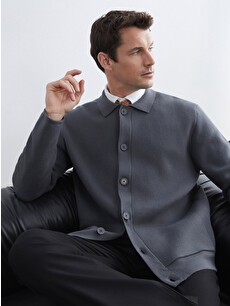 SOUTHBLUE Standard Fit Polo Neck Men's Knitwear Cardigan