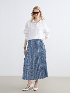 LCWAIKIKI Classic Elastic Waist Floral Pleated Skirt - S66868Z8