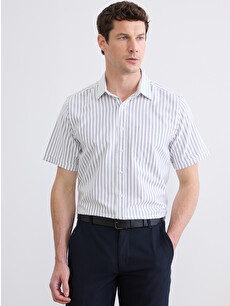 LCW BUSINESS Regular Fit Çizgili Erkek Gömlek - S67044Z8-LJX | LC
