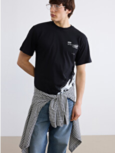 XSIDE Crew Neck Printed Jersey Man T-shirt - S68578Z8-CVL | LC Waikiki