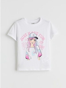 LCW Kids Crew Neck Printed Girls' T-Shirt - S69295Z4-Q6K | LC Waikiki