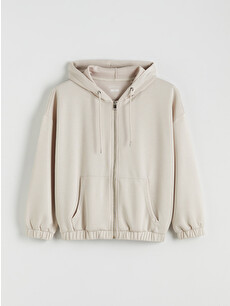 KOOR SPORT Hooded Oversize Women's Zippered Sweatshirt - S6AG03Z8