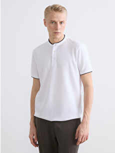 LCW Vision Grandad Collar T-Shirt - S6AO50Z8-Q6K - LC Waikiki
