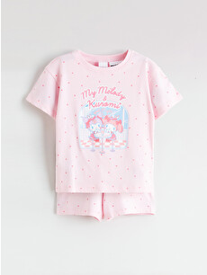 LCW Kids My Melody & Kuromi Printed Girls' Short Pyjamas Set