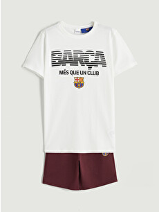 LCW Kids Футболка та шорти для хлопчиків із принтом FC Barcelona