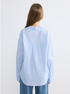 XSIDE Striped Oversize Oxford Women's Shirt - S6BK38Z8-LEH | LC