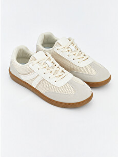 ベージュx2 ホワイト LCW STEPS Lace-Up Women's Sneakers - S6CC82Z8-R81 | LC Waikiki