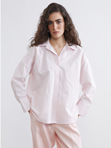 LCW Vision Striped Oversize Oxford Women's Shirt - S6DB55Z8-LHK