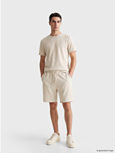 メンズウェア #ADJUSTABLE SHORTS - BEIGE - LCWAIKIKI Classic Regular Fit Men's Shorts - S6DF29Z8-YJ4 | LC Waikiki