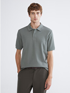 SOUTHBLUE Haki Polo Yaka Erkek Dokulu Tişört - S6DS69Z8-8OU | LCW