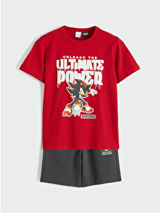 LCW Kids Sonic Printed Boys' T-shirt And Shorts - S6EL37Z4-HPM
