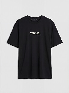 XSIDE Oversize Tokyo Print Men's T-shirt - S6FB58Z8-CVL | LC Waikiki