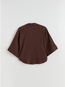 LCW Vision Textured Oversize Women's Shirt - S6H548Z8-D2N - LC Waikiki
