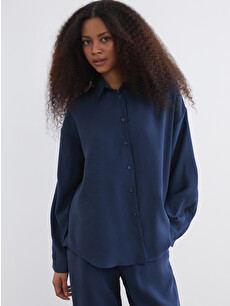 XSIDE Oversize Modal Blend Women's Shirt - S6H700Z8-14T | LC Waikiki