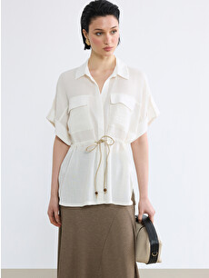 LCW Vision Dobby Women's Shirt - S6H940Z8-R9J | LC Waikiki