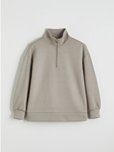 LCWAIKIKI Classic Dik Yaka Soft Touch Kadın Sweatshirt - S6HF78Z8