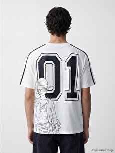 XSIDE Crew Neck One Piece Printed Men's T-Shirt - S6HF84Z8-R9J