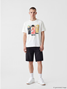 XSIDE Crew Neck One Piece Printed Men's T-Shirt - S6HG17Z8-R9J