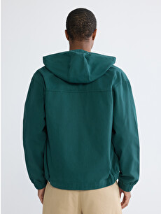 XSIDE Yeşil Loose Fit Nyc Baskılı Erkek Gabardin Ceket - S6HU49Z8