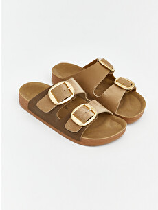 LCW STEPS Double Strap Platform Women's Sliders - S6I941Z8-K6V