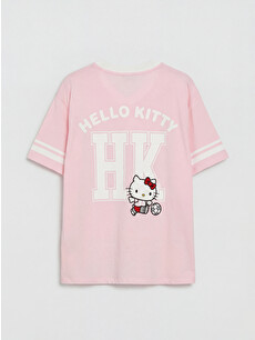 XSIDE V Neck Hello Kitty Printed Women's T-shirt - S6IL62Z8-QNT