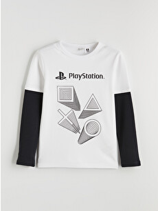 【希少】ヴィンテージ　Kappa SONY PlayStation ゲームシャツ LCW Kids Bisiklet Yaka PlayStation Baskılı Erkek Çocuk Tişört