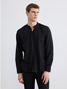 LCW Vision Regular Fit Grandad Collar Men's Shirt - S6JC86Z8-CVL