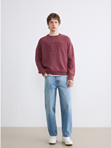 XSIDE Crew Neck Embossed Knit Sweater - S6JN86Z8-J4D | LC Waikiki