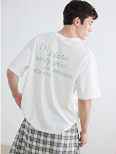 XSIDE Crew Neck Printed Jersey Men's T-shirt - S6JP05Z8-FDU | LC