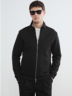 LCW Vision Mock Neck Men's Zip-up Sweatshirt - S6K841Z8-HDW | LC