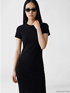 XSIDE Modal Blend Bodycon Dress - S6KY61Z8-CVL | LC Waikiki
