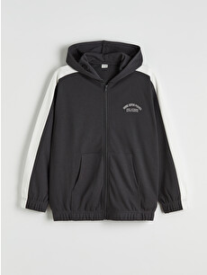 LCW Kids Hooded Boys' Zip-Up Sweatshirt - S6L624Z4-R4Q | LC Waikiki