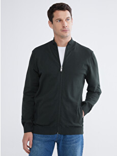 LCWAIKIKI Classic Mock Neck Men's Knit Cardigan - S6LB06Z8-RYC