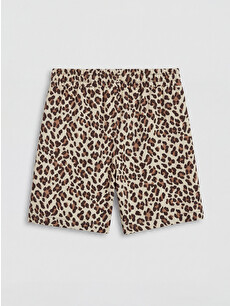 LCW Comfort Pantaloni Scurți Cu Imprimeu Leopard Pentru Femei
