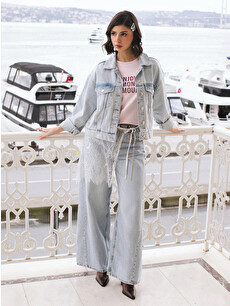 XSIDE Mavi Wideleg Kadın Jean Pantolon - S6LC48Z8-S1D | LCW