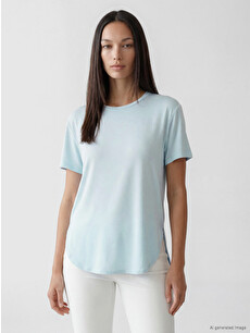 KOOR SPORT Crew Neck Oversize Women's Sports T-shirt - S6LH75Z8