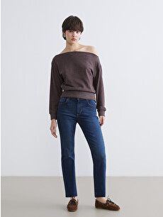 XSIDE Mavi Crop Flare Kadın Jean Pantolon - S6LJ74Z8-Q6L | LCW