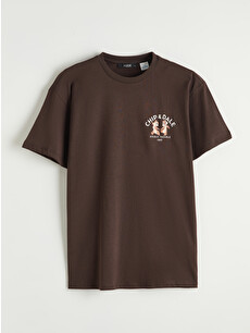XSIDE Woman Brown T-shirt - S6LS14Z8-S7U | LC Waikiki