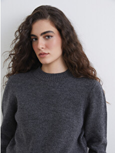 LCW Vision Women's Crew Neck Knit Sweater - S6LY55Z8-D3A | LC Waikiki