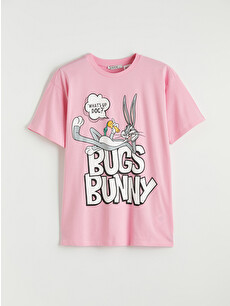 XSIDE Crew Neck Bugs Bunny Printed Women's T-shirt - S6M103Z8-GA5